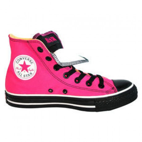 converse pink and black